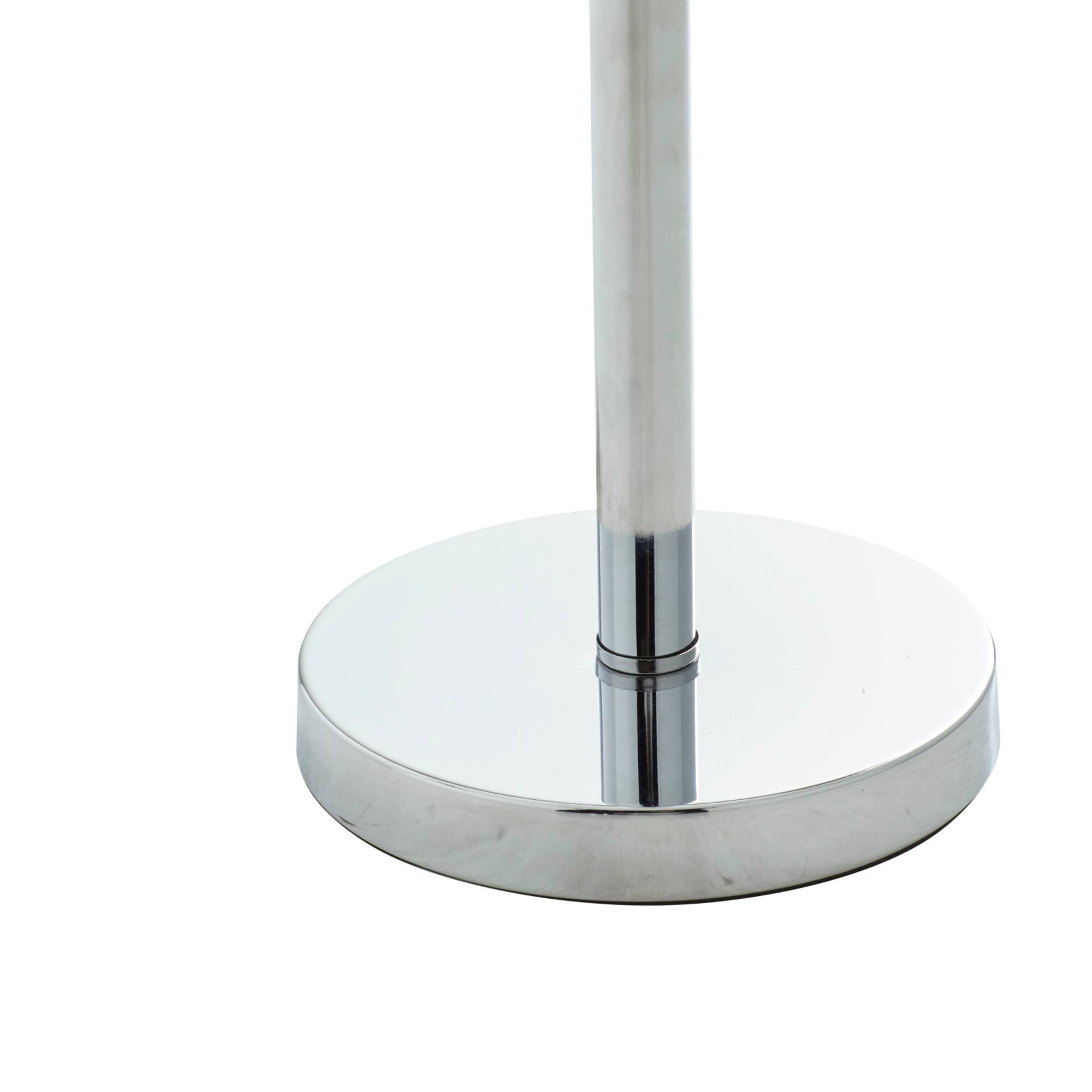 Silver Iron Contemporary Table Lamp, 30" x 13" x 13"